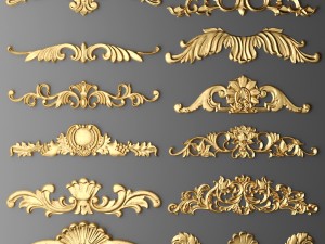 cartouches set 3D-Modell
