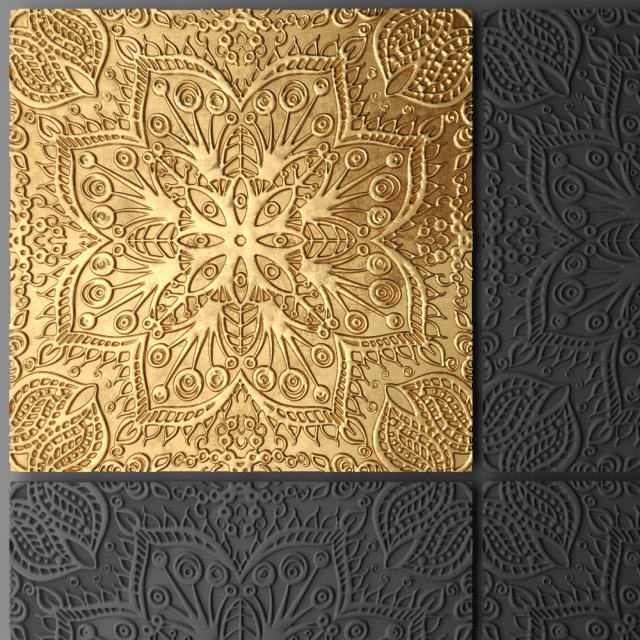 rosette molding caisson 3Dモデル .c4d .max .obj .3ds .fbx .stl .blend 