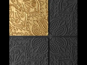rosette molding caisson 3D Model