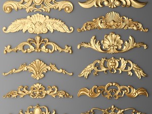 cartouches set 3D-Modell