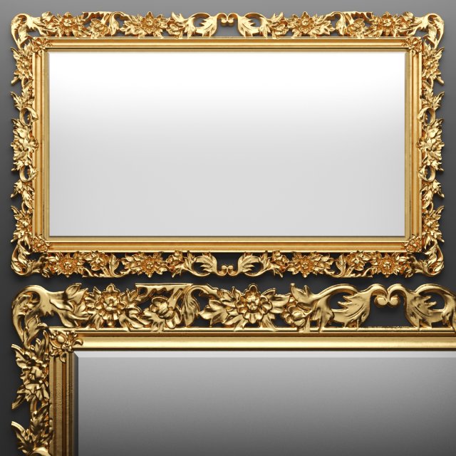classic mirror 3D Модель .c4d .max .obj .3ds .fbx .stl .blend