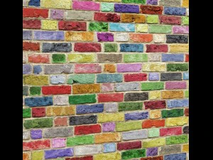 mur de briques 3d Modèle 3D