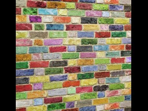 mur de briques 3d Modèle 3D