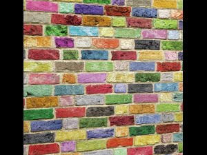 mur de briques 3d Modèle 3D