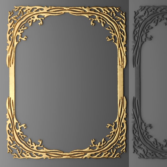 cartouches frame 3d Model 3D .c4d .max .obj .3ds .fbx .stl .blend 