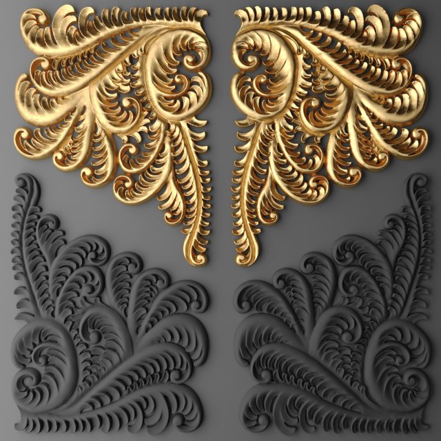 fretwork set 3d 3Dモデル .c4d .max .obj .3ds .fbx .stl .blend 