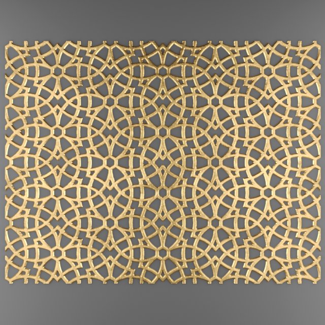 lattice arab panel 3D-Modell .c4d .max .obj .3ds .fbx .stl .blend 