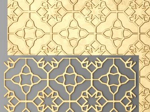 lattice arab panel 3D Model