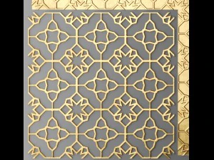 lattice arab panel 3D Model