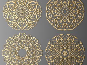 rosette round molding 3D मॉडल