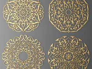 moldagem redonda roseta Modelo 3D