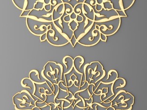 rosette round molding 3D Model