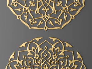 rosette round molding 3D Model