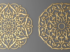 rosette round molding 3D Model