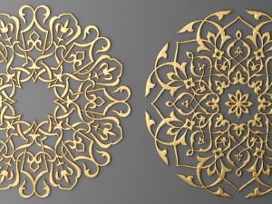 rosette round molding 3D Model