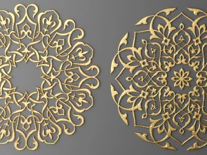rosette round molding 3D Model
