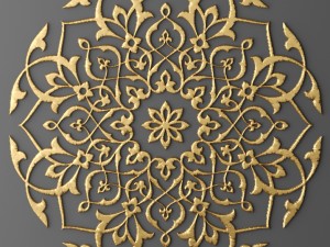 rosette round molding 3D Model