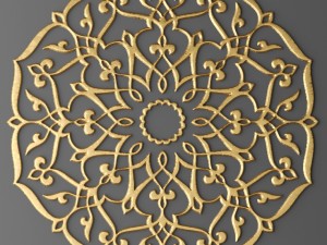 rosette round molding 3D Model