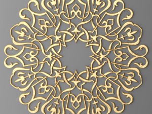 rosette round molding 3D Model