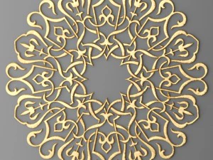 rosette round molding 3D Model
