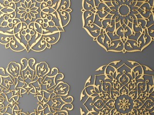 rosette round molding 3D Model