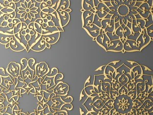 rosette round molding 3D Model