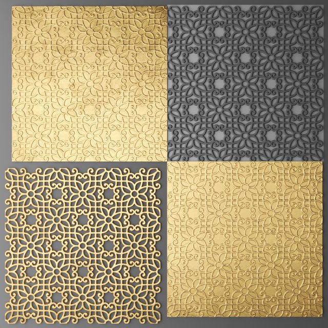 lattice arab panel 3D 模型 .c4d .max .obj .3ds .fbx .stl .blend 