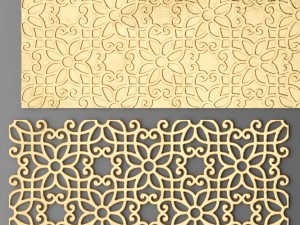 lattice arab panel 3D 模型