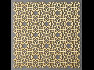 lattice arab panel 3D 模型