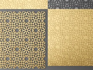 격자 아랍 패널 3D 모델