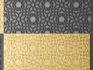 격자 아랍 패널 3D 모델