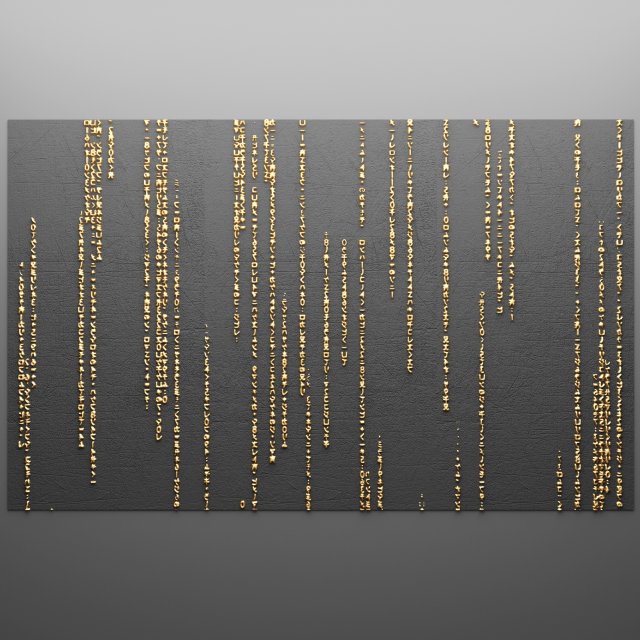 panel painting matrix 3D Model .c4d .max .obj .3ds .fbx .stl .blend 