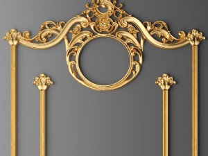 stucco decor frame 3D मॉडल