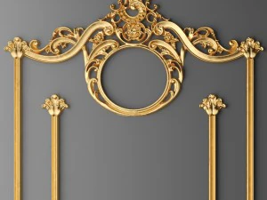 stucco decor frame 3D Model
