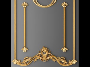 stucco decor frame 3D मॉडल