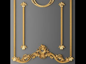 stucco decor frame 3D Model