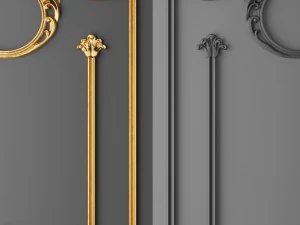 stucco decor frame 3D Model