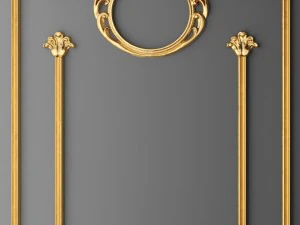 stucco decor frame 3D Model