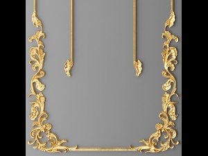 stucco decor frame 3D Модель