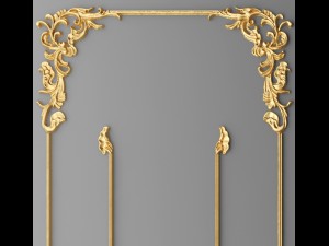 stucco decor frame 3D Модель