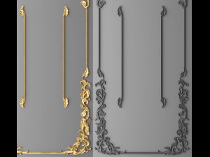 stucco decor frame 3D Модель