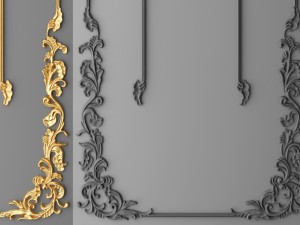 stucco decor frame 3D Модель