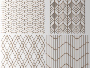 set panel lattice grille 3d Modelo 3D