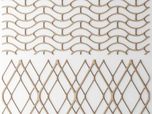 set panel lattice grille 3d 3D Model