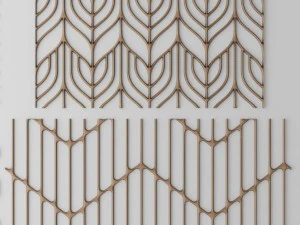 set panel lattice grille 3d 3D Model