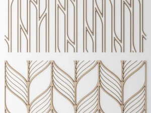 set panel lattice grille 3d 3D Model