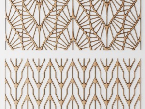 set panel lattice grille 3d Model 3D
