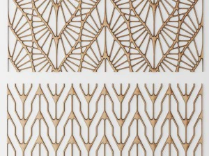set panel lattice grille 3d 3D Model
