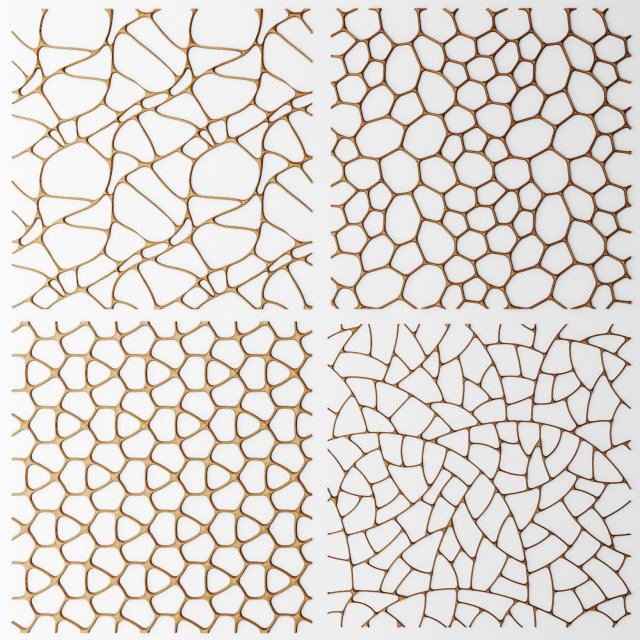 set panel lattice grille 3d 3D Model .c4d .max .obj .3ds .fbx .stl .blend 