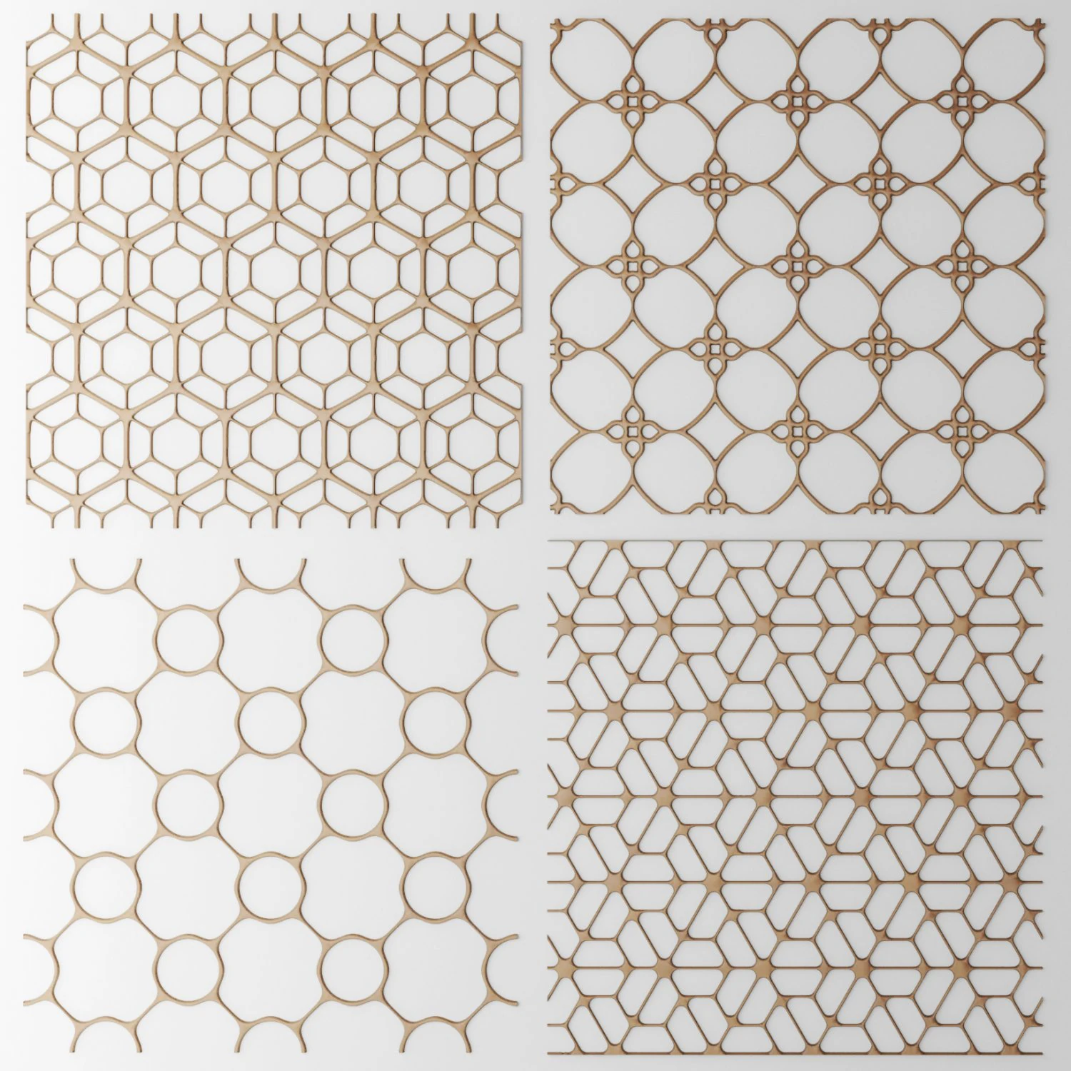 set panel lattice grille 3d 3D Model .c4d .max .obj .3ds .fbx .stl .blend 